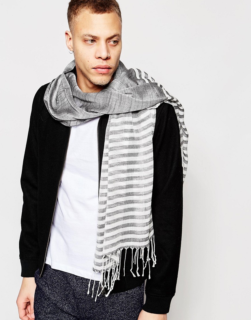 Mens Gray Scarf