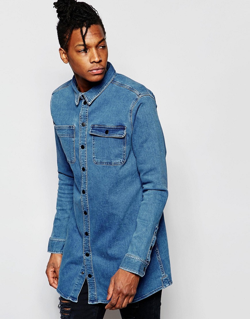 Mens Denim Long Sleeve